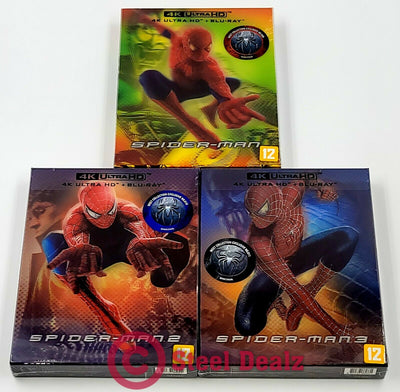 SPIDER-MAN 1-3 [4K UHD + 2D] Blu-ray STEELBOOK LENTICULAR SET [WeET COLLECTION]