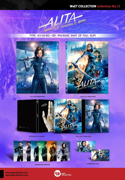 ALITA: BATTLE ANGEL [2D + 3D] Blu-ray STEELBOOK [THE WeET COLLECTION] FULLSLIP A3 <#050/500>