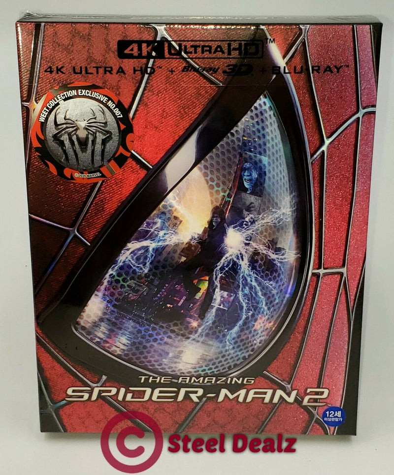 THE AMAZING SPIDER-MAN 2 4K UHD +3D+2D Blu-ray STEELBOOK WeET COLLECTION FS