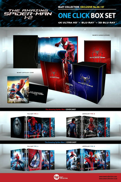 THE AMAZING SPIDER-MAN 1&2 4K+3D+2D Blu-ray STEELBOOK SET [WeET COLLECTION]