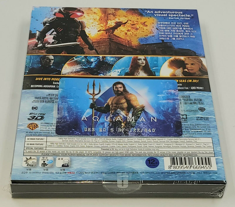 AQUAMAN [2D + 3D] Blu-ray STEELBOOK [U&