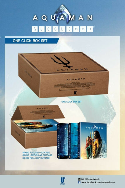 AQUAMAN [4K UHD + 3D + 2D] Blu-ray STEELBOOK SET [U'MANIA] <LOW #010/190> UMANIA