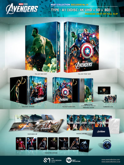 THE AVENGERS: [4K UHD +3D + 2D] Blu-ray STEELBOOK 1-CLICK [WeET COLLECTION]