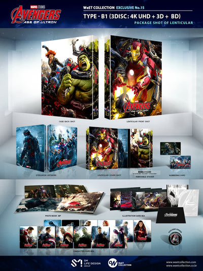 THE AVENGERS: AGE OF ULTRON [4K+3D+ 2D] Blu-ray STEELBOOK [WeET COLLECTION] B1