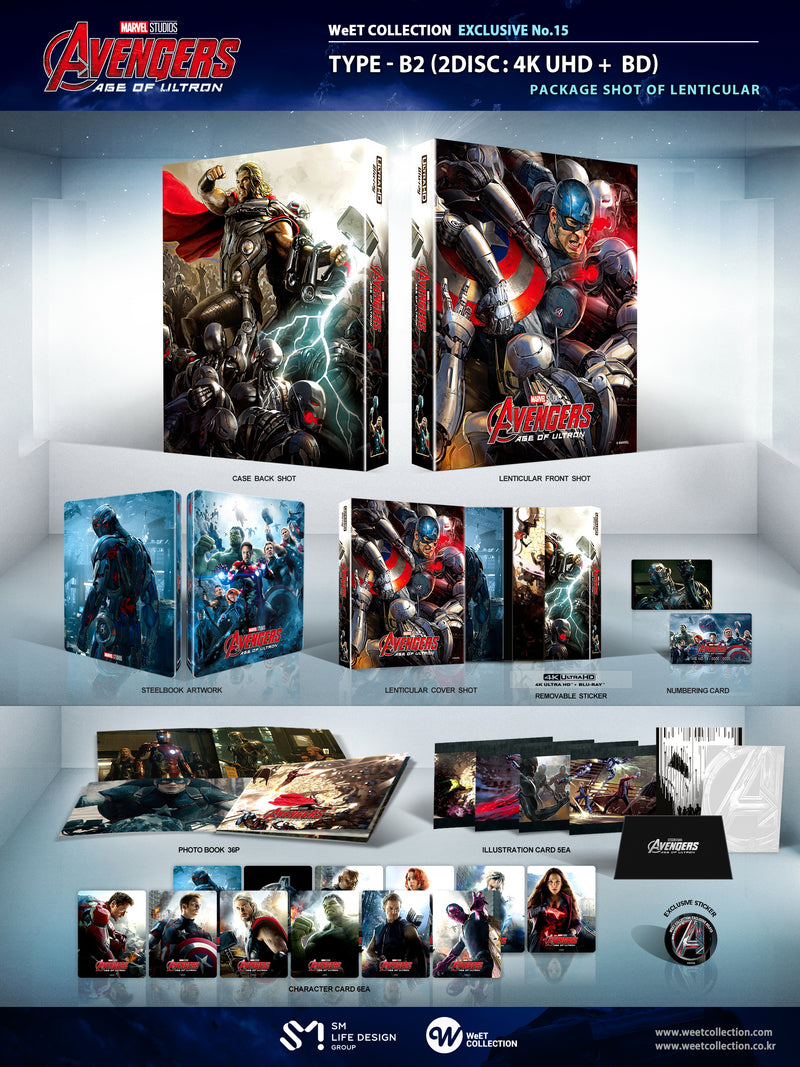 THE AVENGERS: AGE OF ULTRON [4K + 2D] Blu-ray STEELBOOK [WeET COLLECTION] B2