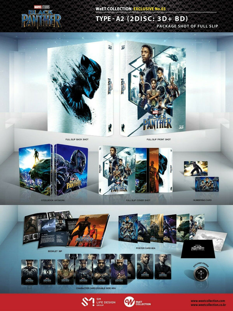 BLACK PANTHER [2D + 3D] Blu-ray STEELBOOK [THE WeET COLLECTION] FULLSLIP A2