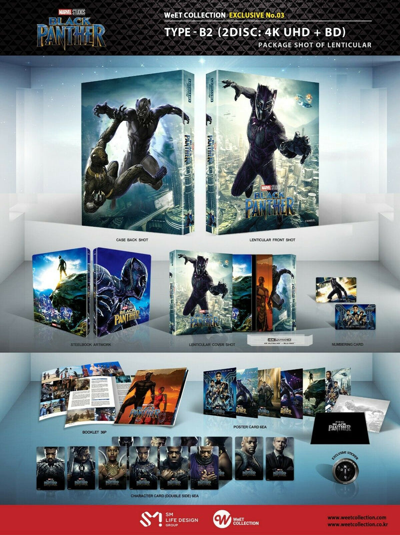 BLACK PANTHER [4K UHD + 3D + 2D] Blu-ray STEELBOOK BOXSET [THE WeET COLLECTION] 1-CLICK EDITION