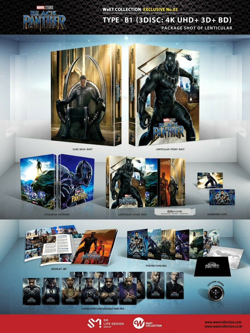 BLACK PANTHER [4K UHD + 3D + 2D] Blu-ray STEELBOOK BOXSET [THE WeET COLLECTION] 1-CLICK EDITION