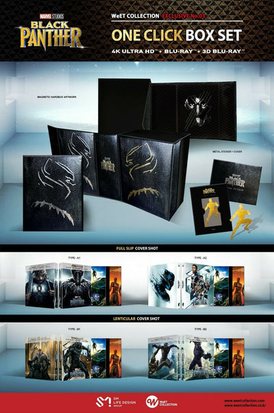 BLACK PANTHER [4K UHD + 3D + 2D] Blu-ray STEELBOOK BOXSET [THE WeET COLLECTION] 1-CLICK EDITION