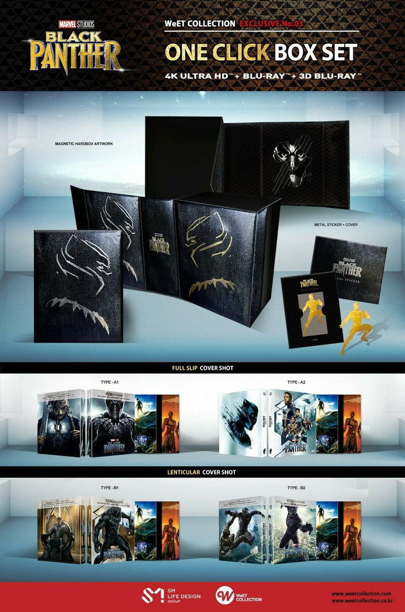 BLACK PANTHER [4K UHD + 3D + 2D] Blu-ray STEELBOOK BOXSET [THE WeET COLLECTION] 1-CLICK EDITION