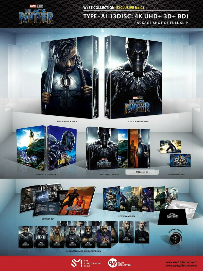 BLACK PANTHER [4K UHD + 3D + 2D] Blu-ray STEELBOOK BOXSET [THE WeET COLLECTION] 1-CLICK EDITION