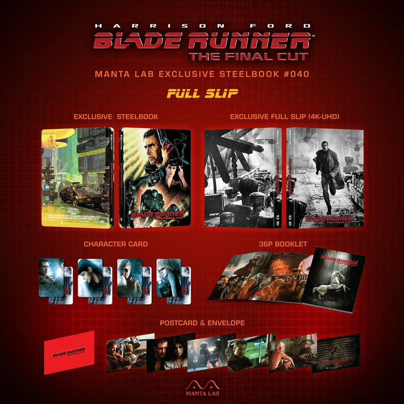 BLADE RUNNER: THE FINAL CUT [4K UHD + 2D] Blu-ray STEELBOOK [MANTA LAB] FULLSLIP