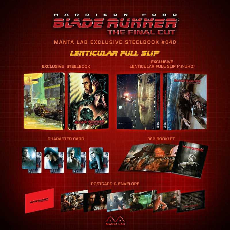 BLADE RUNNER: THE FINAL CUT [4K UHD + 2D] Blu-ray STEELBOOK BOXSET [MANTA LAB] 1-CLICK EDITION