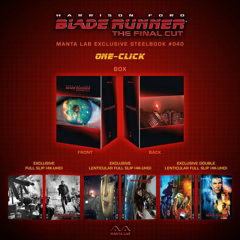 BLADE RUNNER: THE FINAL CUT [4K UHD + 2D] Blu-ray STEELBOOK BOXSET [MANTA  LAB] 1-CLICK EDITION