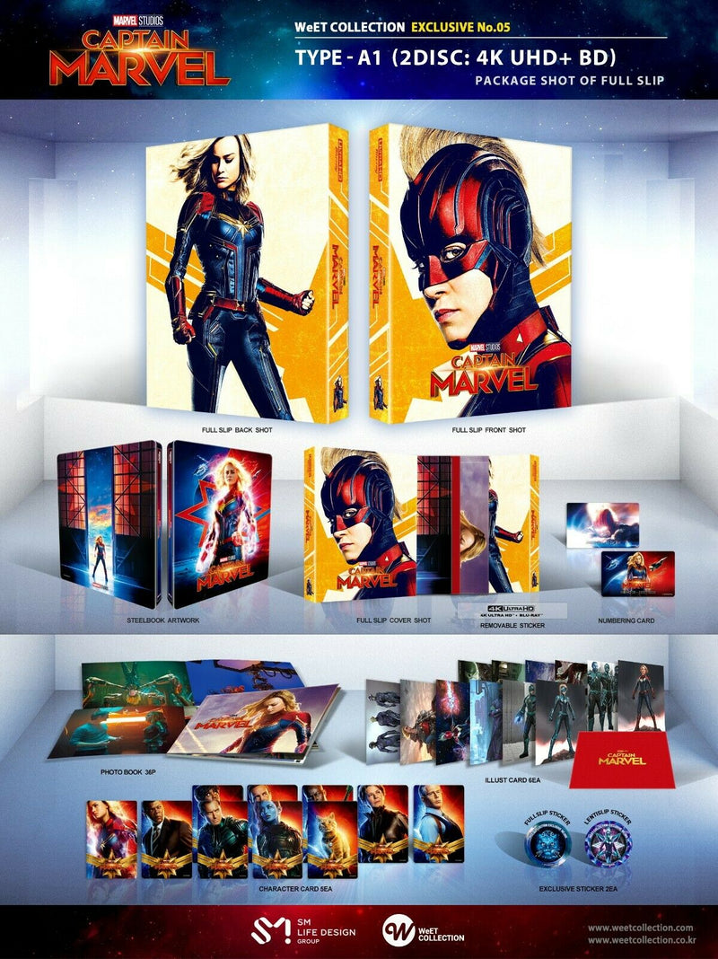 CAPTAIN MARVEL [4K UHD + 2D] Blu-ray STEELBOOK BOXSET [WeET COLLECTION] 1-CLICK EDITION<LOW 