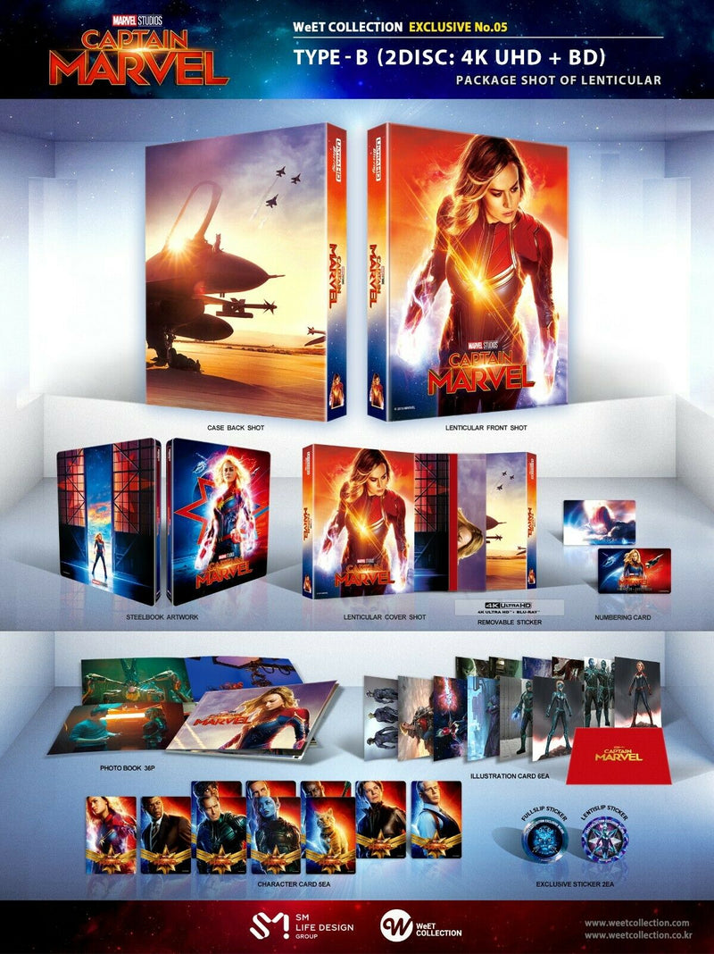 CAPTAIN MARVEL [4K UHD + 2D] Blu-ray STEELBOOK BOXSET [WeET COLLECTION] 1-CLICK EDITION<LOW 