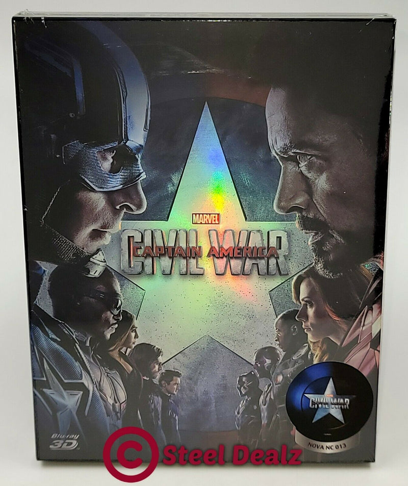 CAPTAIN AMERICA CIVIL WAR [2D + 3D] Blu-ray STEELBOOK [NOVAMEDIA] FULLSLIP B