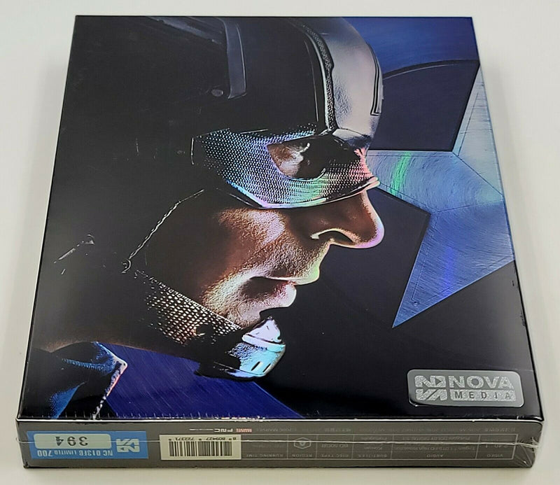 CAPTAIN AMERICA CIVIL WAR [2D + 3D] Blu-ray STEELBOOK [NOVAMEDIA] FULLSLIP B