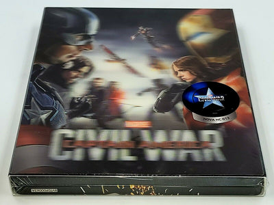 CAPTAIN AMERICA CIVIL WAR [2D + 3D] Blu-ray STEELBOOK [NOVAMEDIA] LENTICULAR