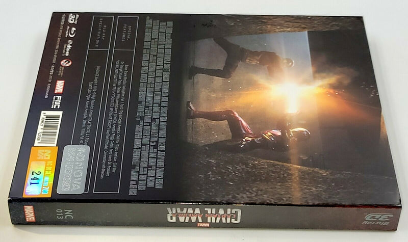 CAPTAIN AMERICA CIVIL WAR [2D + 3D] Blu-ray STEELBOOK [NOVAMEDIA] LENTICULAR