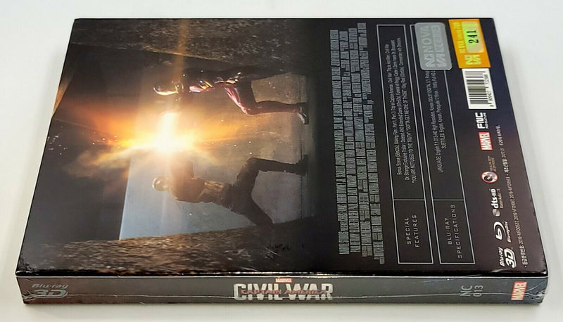 CAPTAIN AMERICA CIVIL WAR [2D + 3D] Blu-ray STEELBOOK [NOVAMEDIA] LENTICULAR