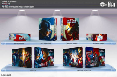 CAPTAIN AMERICA: CIVIL WAR [2D + 3D] Blu-ray STEELBOOK SET [FILMARENA] HARDBOX