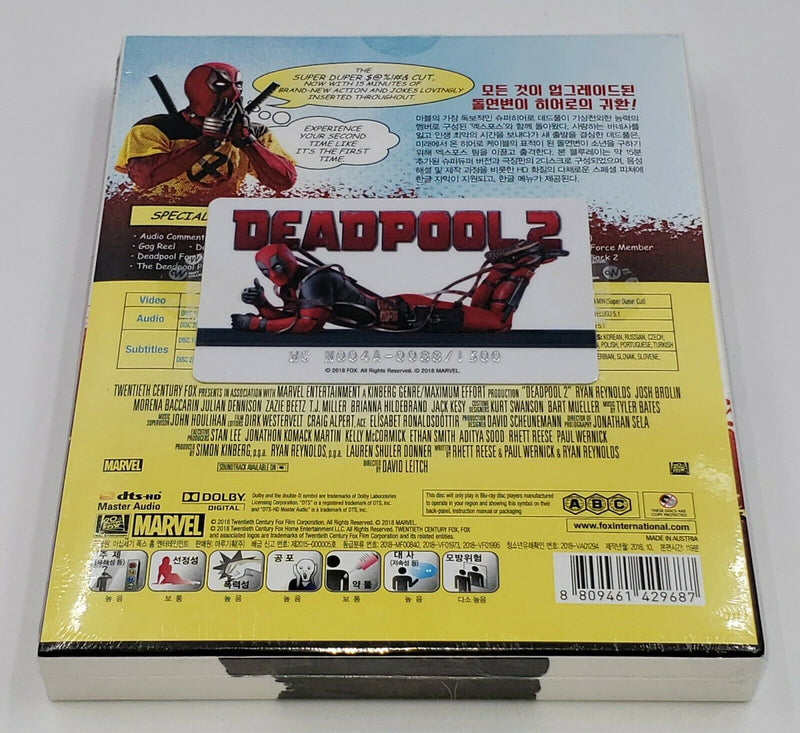 DEADPOOL 2 Blu-ray STEELBOOK [THE WeET COLLECTION] FULLSLIP <