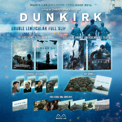 DUNKIRK Blu-ray STEELBOOK [MANTA LAB] DOUBLE LENTICULAR <LOW #047/800>