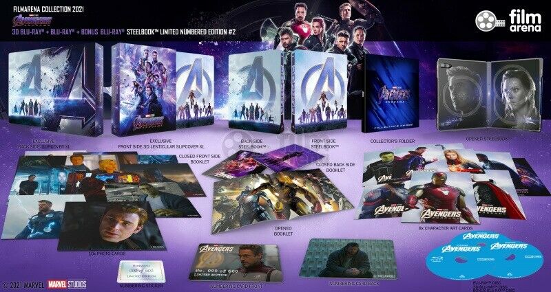 AVENGERS ENDGAME [2D + 3D] Blu-ray STEELBOOK SET [FILMARENA] HARDBOX