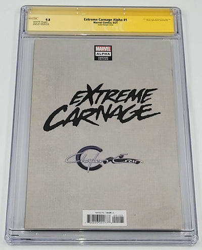 EXTREME CARNAGE ALPHA #1 CLAYTON CRAIN COVER TRADE DRESS CGC SS 9.8 INFINITY SIGNATURE