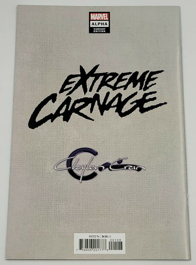 EXTREME CARNAGE ALPHA #1 (CLAYTON CRAIN EXCLUSIVE VIRGIN COVER) INFINITY SIGNATURE WITH CERTIFICATE OF AUTHENTICITY