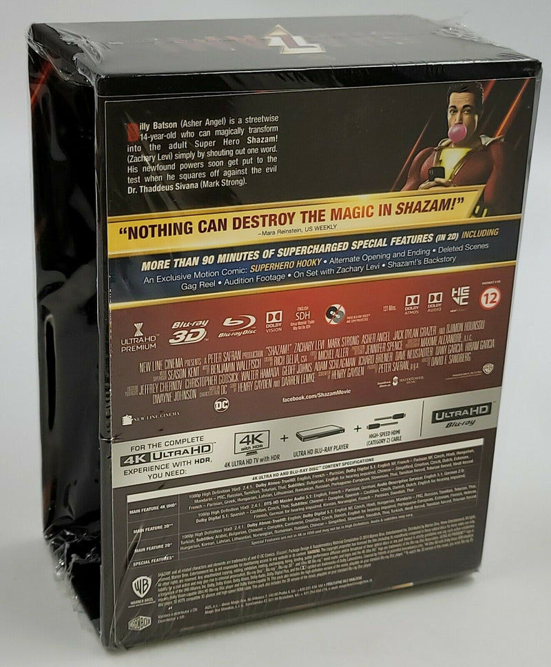 SHAZAM! (EMPTY BOXSET) **NO STEELBOOK / NO BLU-RAY DISCS** [FILMARENA]