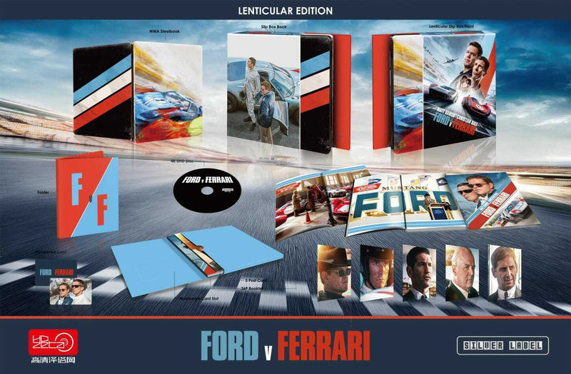 FORD V FERRARI 4K UHD Blu-ray STEELBOOK [HDZETA] LENTICULAR