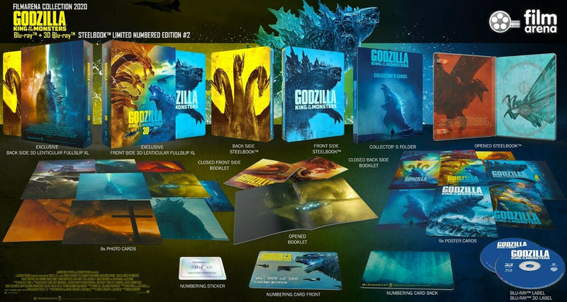 GODZILLA: KING OF THE MONSTERS [2D+3D] Blu-ray STEELBOOK [FILMARENA] XL DOUBLE LENTICULAR <