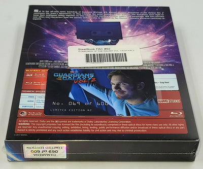 GUARDIANS OF THE GALAXY VOL 2 [2D + 3D] Blu-ray STEELBOOK [FILMARENA] <LOW #048/600>