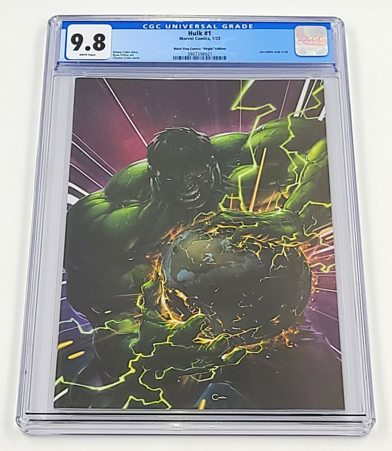 HULK 1 CLAYTON CRAIN VIRGIN COVER CGC 9.8 [BLACK FLAG COMICS]