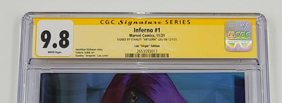 INFERNO #1 CGC SS 9.8 STANLEY ARTGERM LAU VIRGIN EDITION