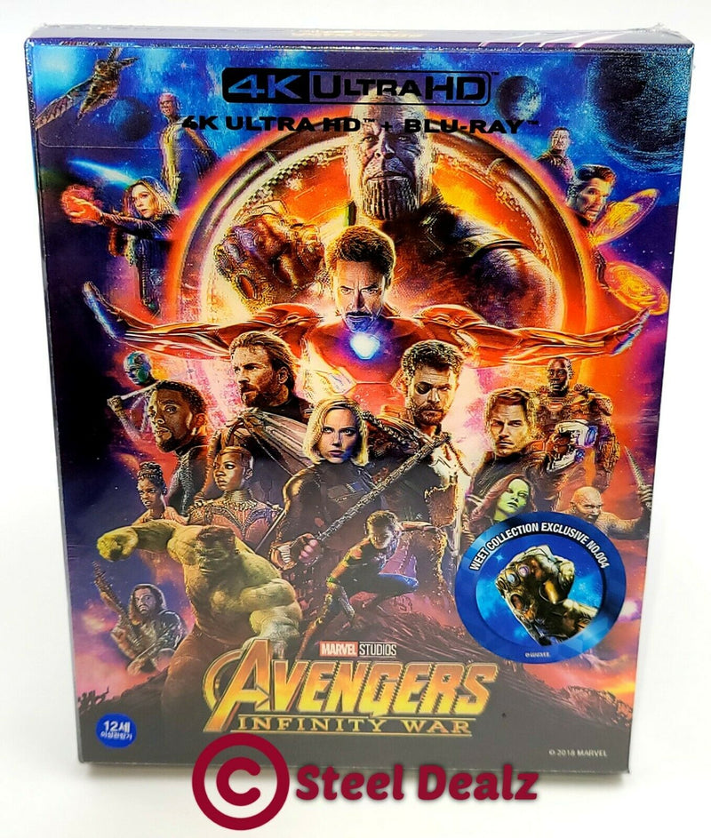 AVENGERS INFINITY WAR [4K UHD + 2D] Blu-ray STEELBOOK [THE WeET COLLECTION] LENTICULAR B2