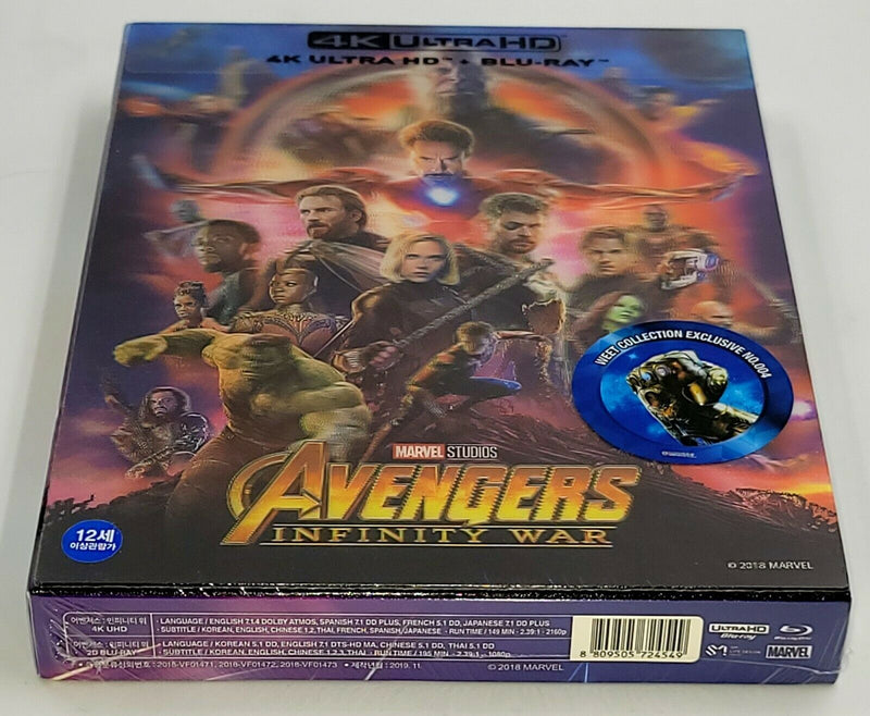 AVENGERS INFINITY WAR [4K UHD + 2D] Blu-ray STEELBOOK [THE WeET COLLECTION] LENTICULAR B2