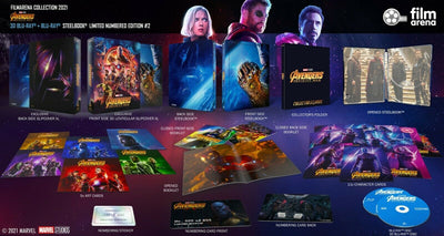 AVENGERS INFINITY WAR [2D + 3D] Blu-ray STEELBOOK [FILMARENA] XL LENTICULAR