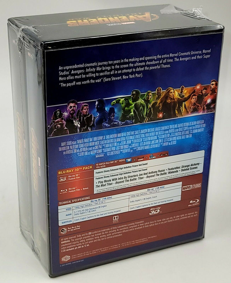 AVENGERS INFINITY WAR [2D + 3D] Blu-ray STEELBOOK SET [FILMARENA] HARDBOX