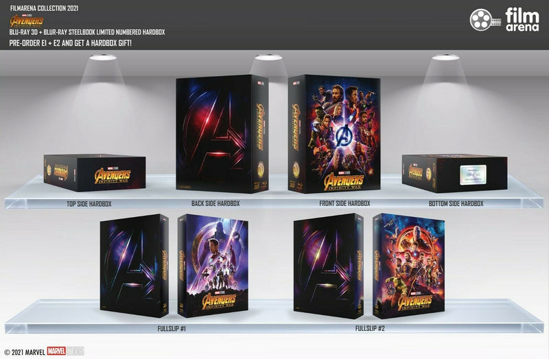 AVENGERS INFINITY WAR [2D + 3D] Blu-ray STEELBOOK SET [FILMARENA] HARDBOX