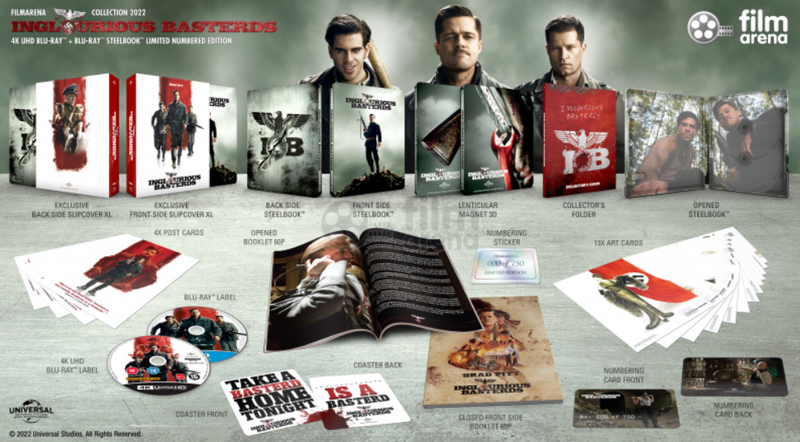 INGLOURIOUS BASTERDS [4K UHD + 2D] Blu-ray STEELBOOK [FILMARENA] XL FULLSLIP