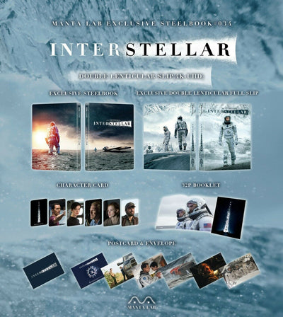 INTERSTELLAR [4K UHD + 2D] Blu-ray STEELBOOK [MANTA LAB] DOUBLE LENTICULAR