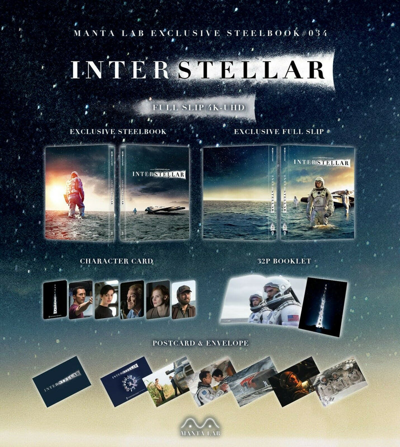 INTERSTELLAR [4K UHD + 2D] Blu-ray STEELBOOK [MANTA LAB] FULLSLIP