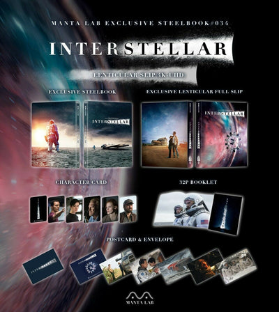 INTERSTELLAR [4K UHD + 2D] Blu-ray STEELBOOK [MANTA LAB] LENTICULAR