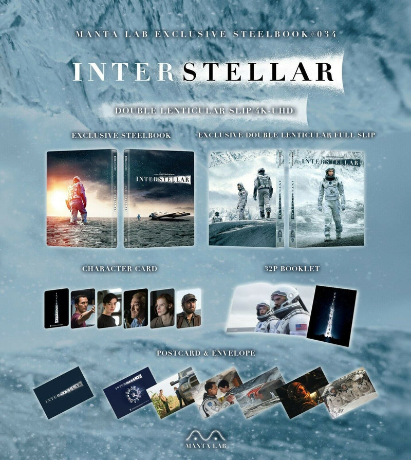 INTERSTELLAR [4K UHD + 2D] Blu-ray STEELBOOK BOXSET [MANTA LAB] 1-CLICK  EDITION