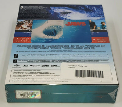 JAWS [4K UHD + 2D] Blu-ray STEELBOOK LENTICULAR [FILMARENA] <#048/600>