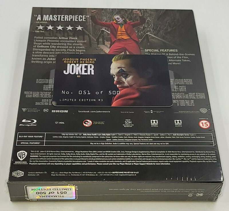 JOKER Blu-ray STEELBOOK [FILMARENA] DOUBLE LENTICULAR <