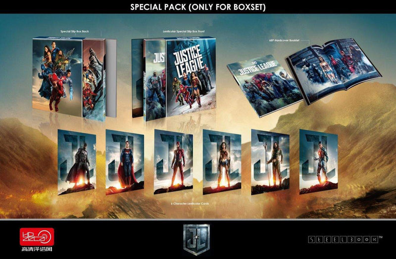 JUSTICE LEAGUE [4K UHD + 3D + 2D] Blu-ray STEELBOOK BOXSET [HDZETA] 1-CLICK EDITION **PLEASE READ DESCRIPTION**